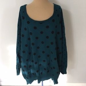 Teal Polka Sweater